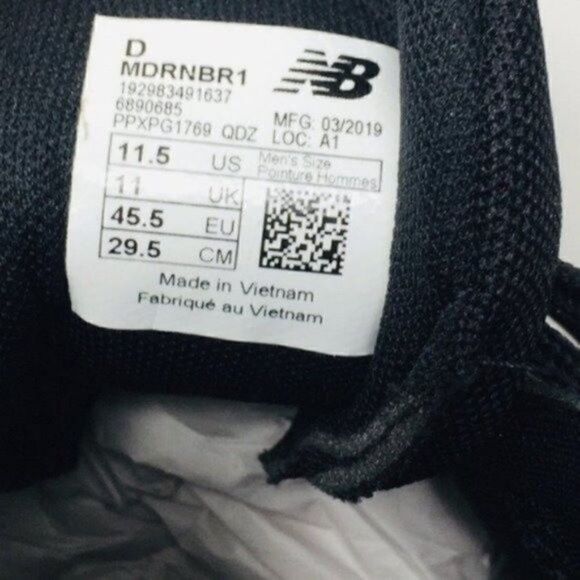 New balance MDRNBR1 mens Black US 11.5 BoxH - Picture 6 of 8